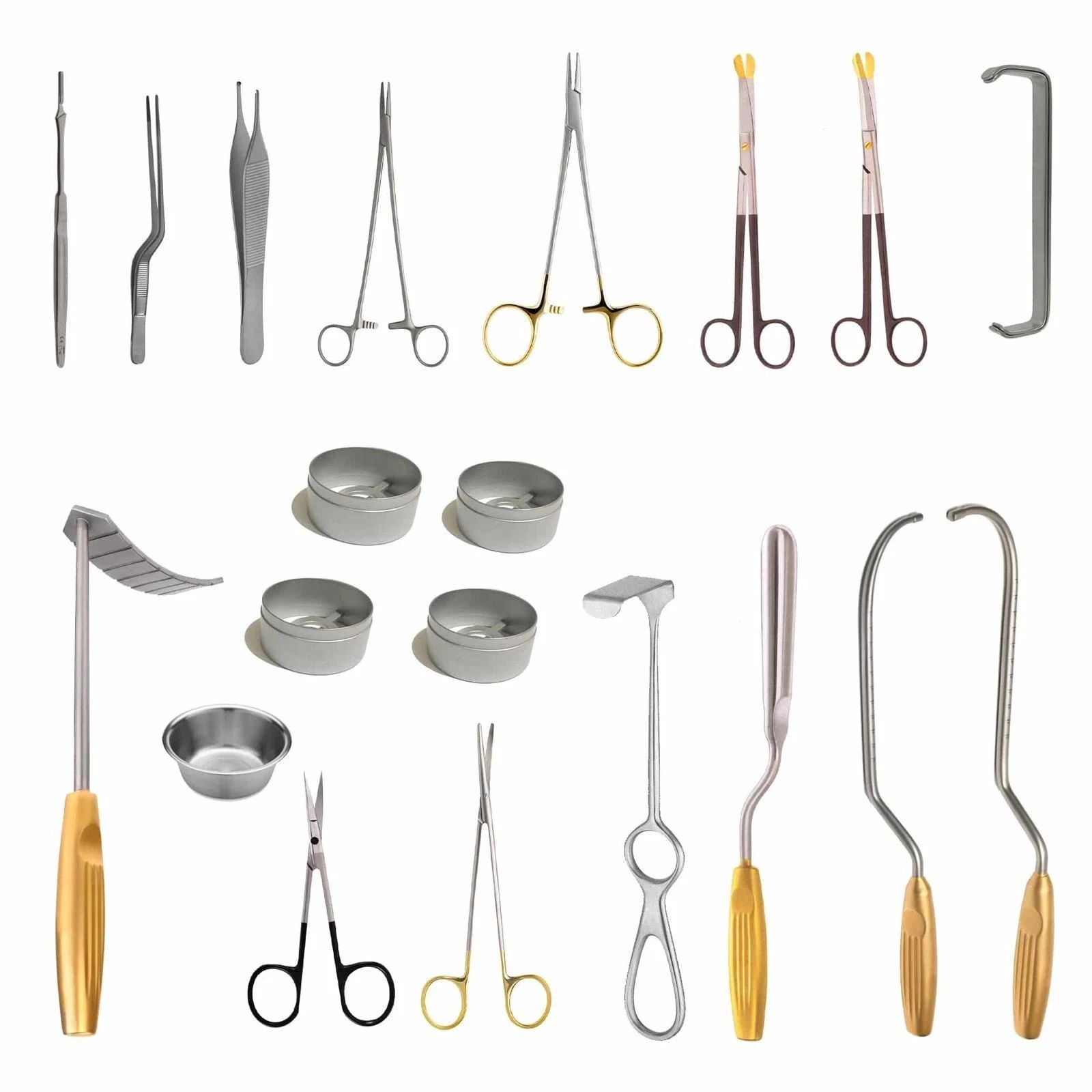 21 Pieces Mammaplasty Instruments Set - Plastic Surgery Surgical Instruments