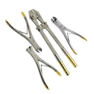 4 PIN & WIRE Cutter Set TC Jaw Orthopedic Surgical Pliers Veterinary